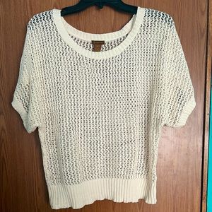 Copper Key Ivory Crochet Top - XL